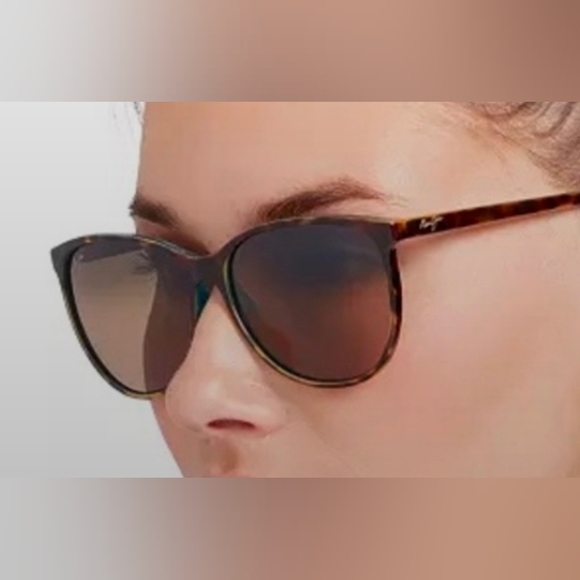 Authentic Italian Maui Jim 723 Ocean Pink Tortoise Polarized Sunglasses No Case main image 6
